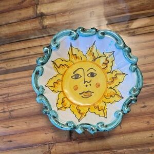 Sun Face Decorative Plate